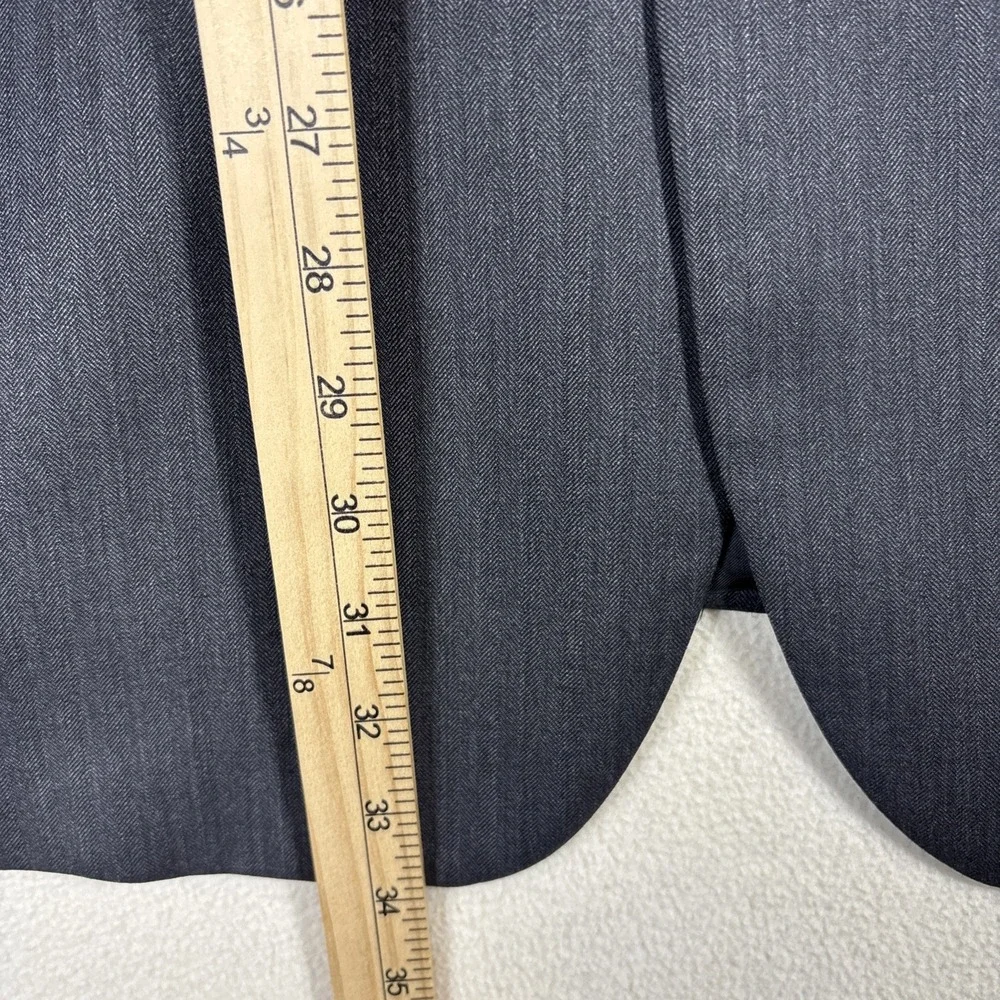 Jos A Bank Signature 2 Piece Suit Mens 43L/36W Gray Plaid 100% Wool Jacket Pants
